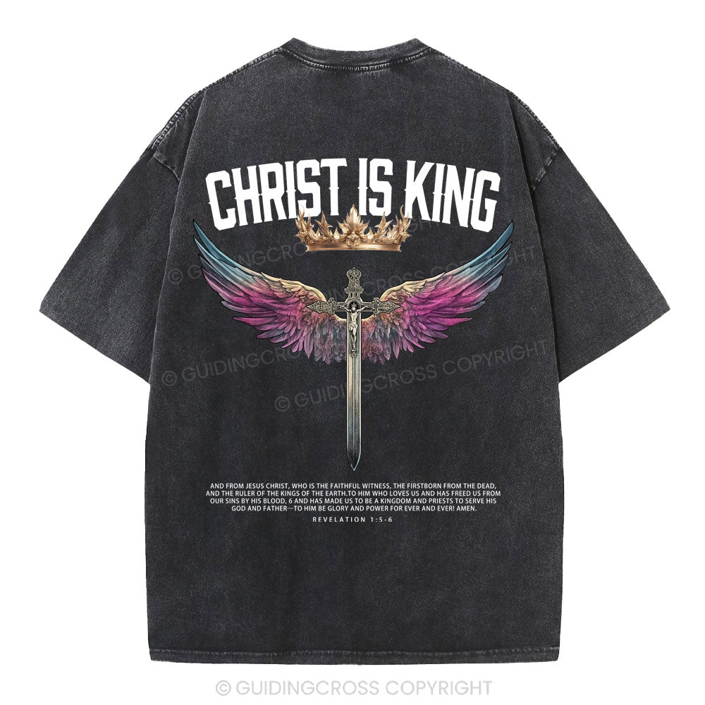 Christ Is King Christian Washed T-Shirt