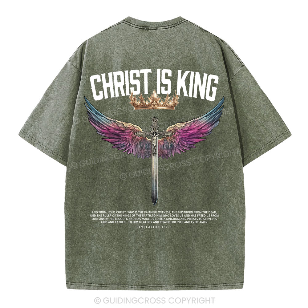 Christ Is King Christian Washed T-Shirt