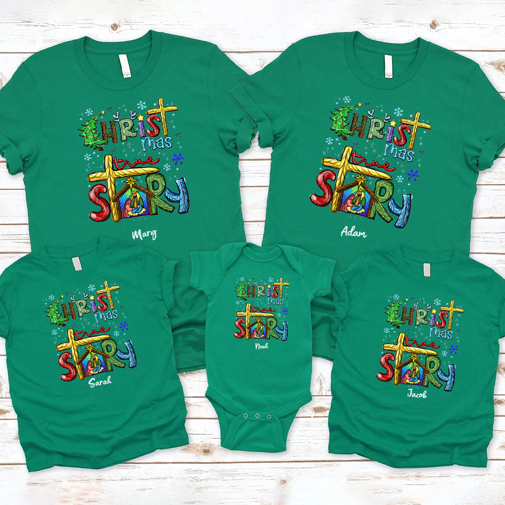 Christ MAS True Story Christmas Family Matching Shirts