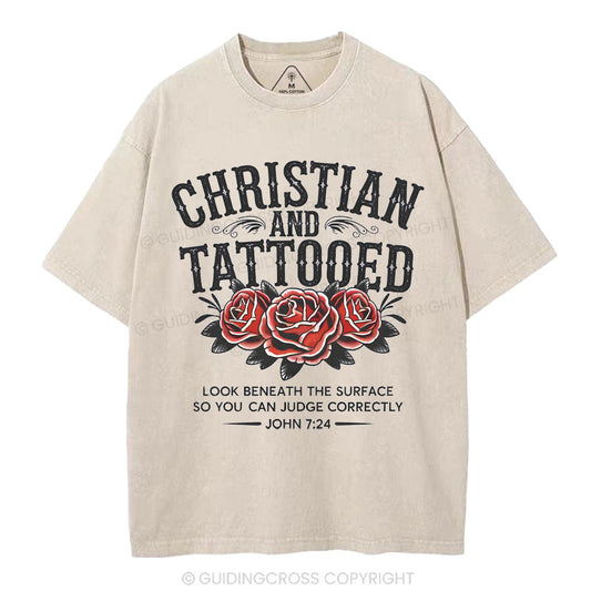 Christian And Tattooed Christian Washed T-Shirt