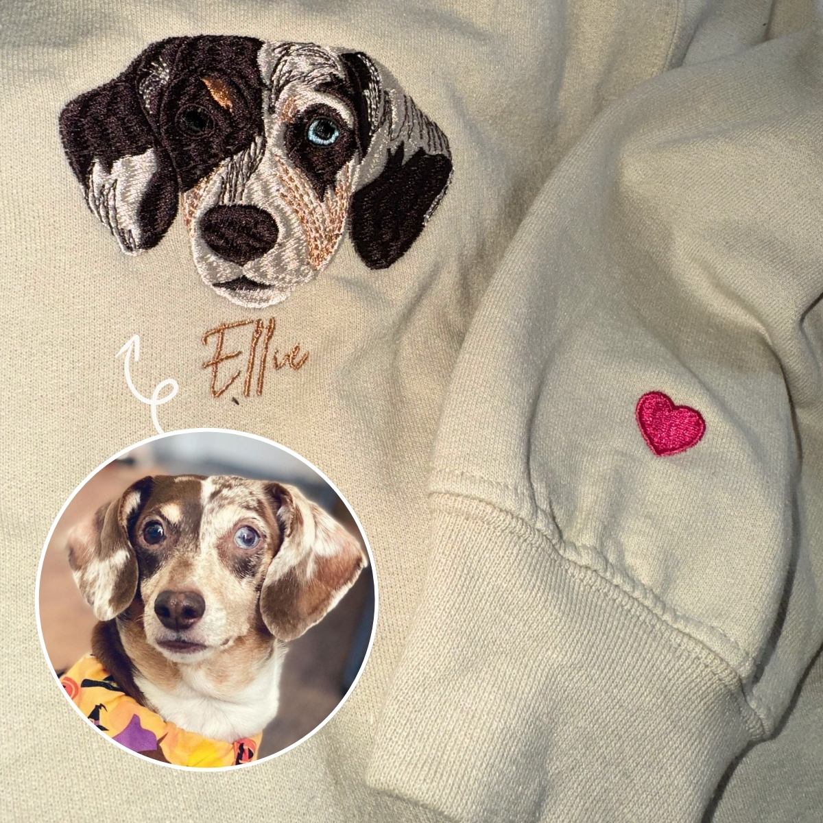 Custom Embroidered French Bulldog Sweatshirt or Hoodie with Picture Name | Gifts for Pet Lovers