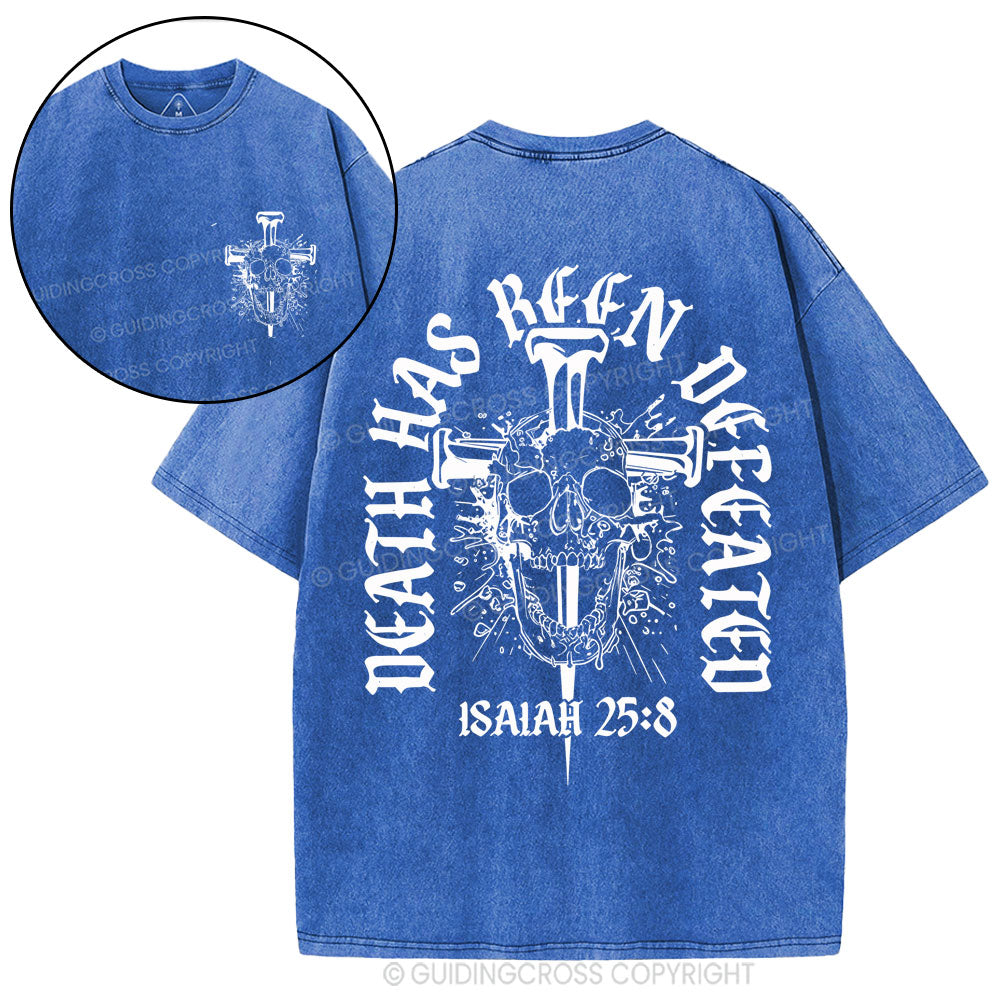 Death Has Been Defeated Christian Washed T-Shirt