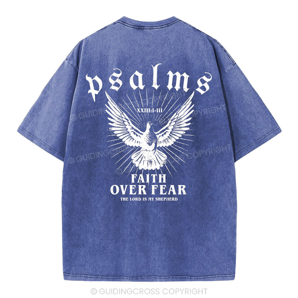 Faith Over Fear Christian Washed T-Shirt