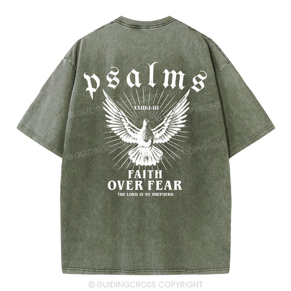 Faith Over Fear Christian Washed T-Shirt