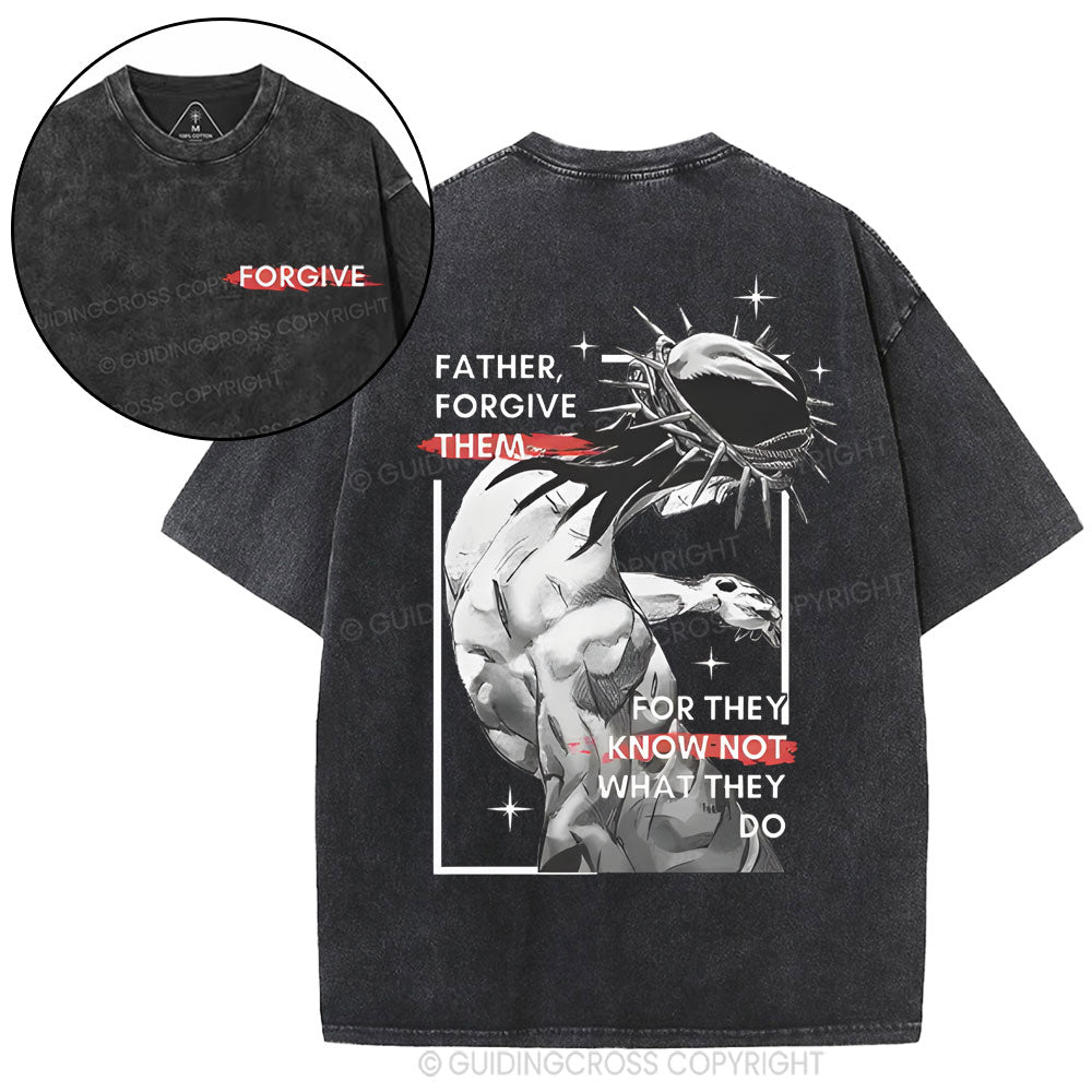 Father, Forgiven Them Christian Washed T-Shirt