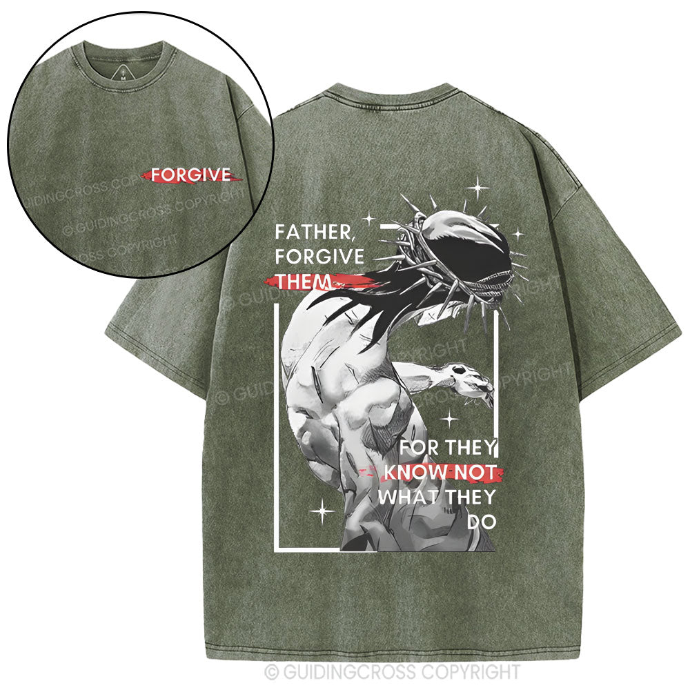 Father, Forgiven Them Christian Washed T-Shirt