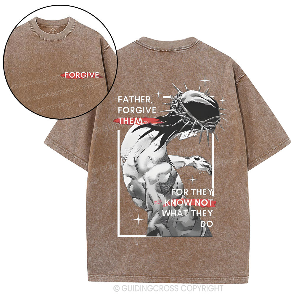Father, Forgiven Them Christian Washed T-Shirt
