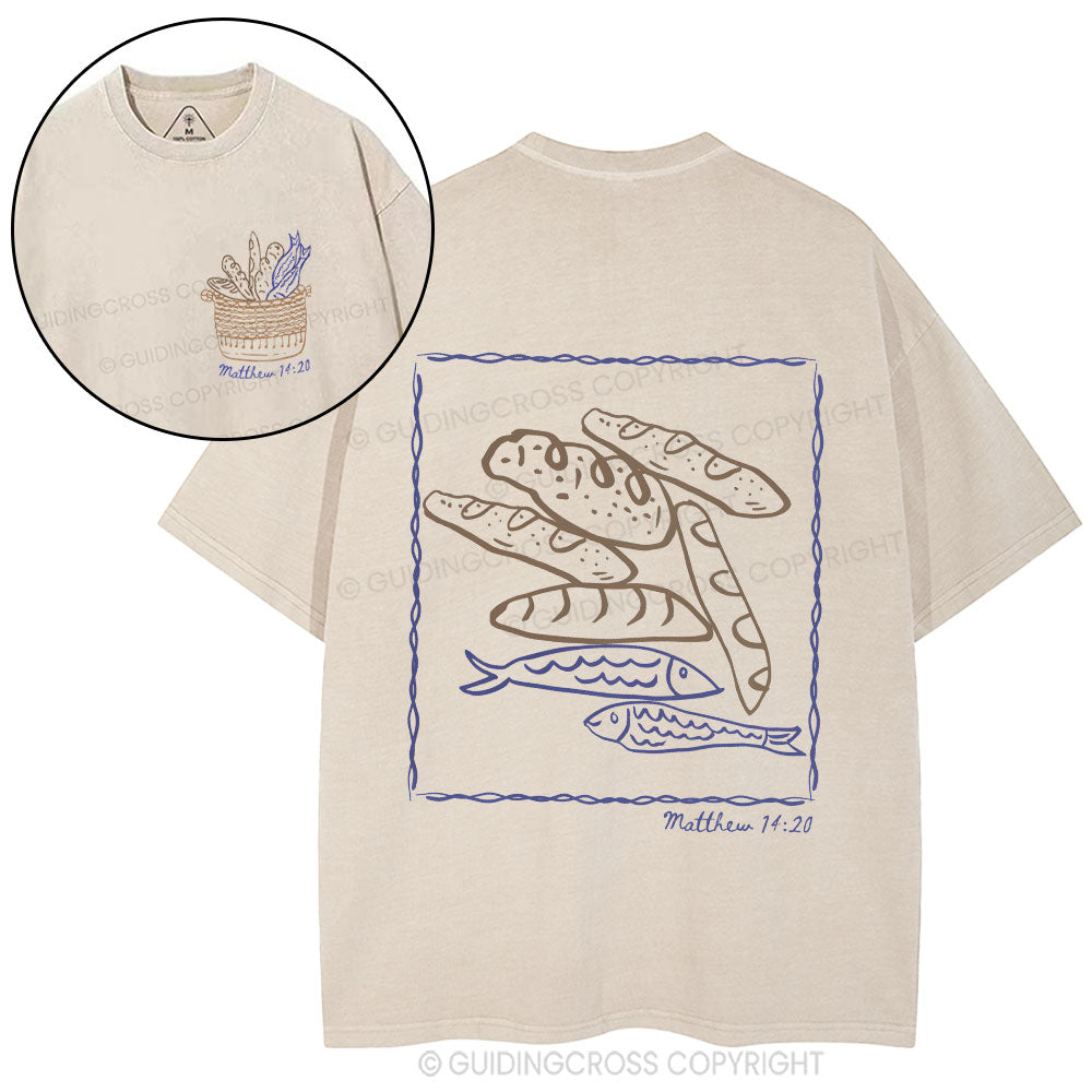 Fish & Loaves Christian Washed T-Shirt
