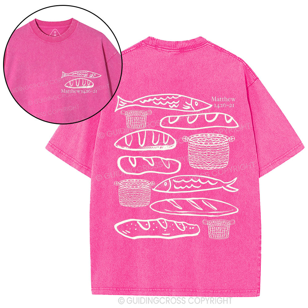 Fish & Loaves Christian Washed T-Shirt