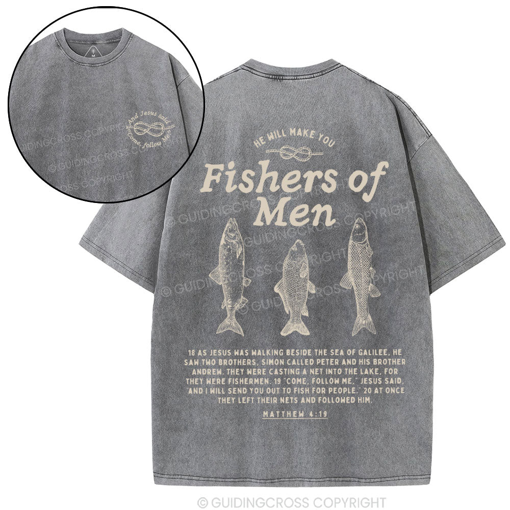 Fishers Of Men Christian Washed T-Shirt