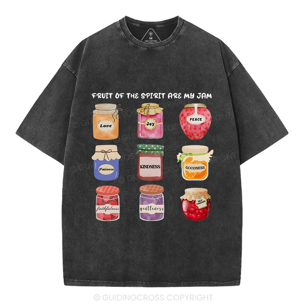 Fruit Of The Spirit Are My Jam Christian Washed T-Shirt