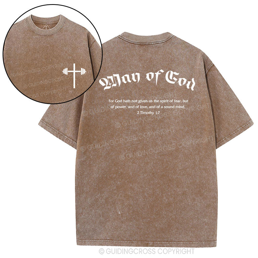 Man of God Christian Washed T-Shirt