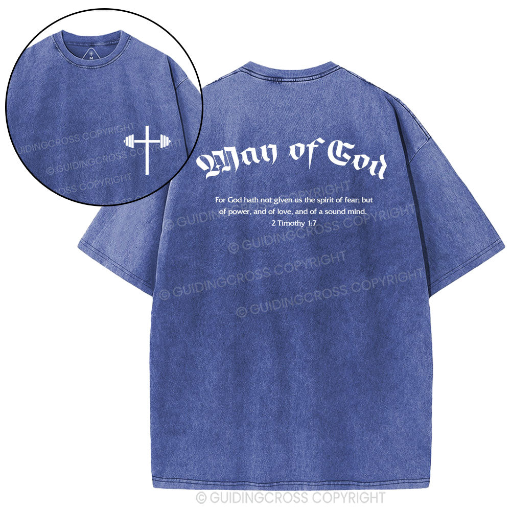 Man of God Christian Washed T-Shirt
