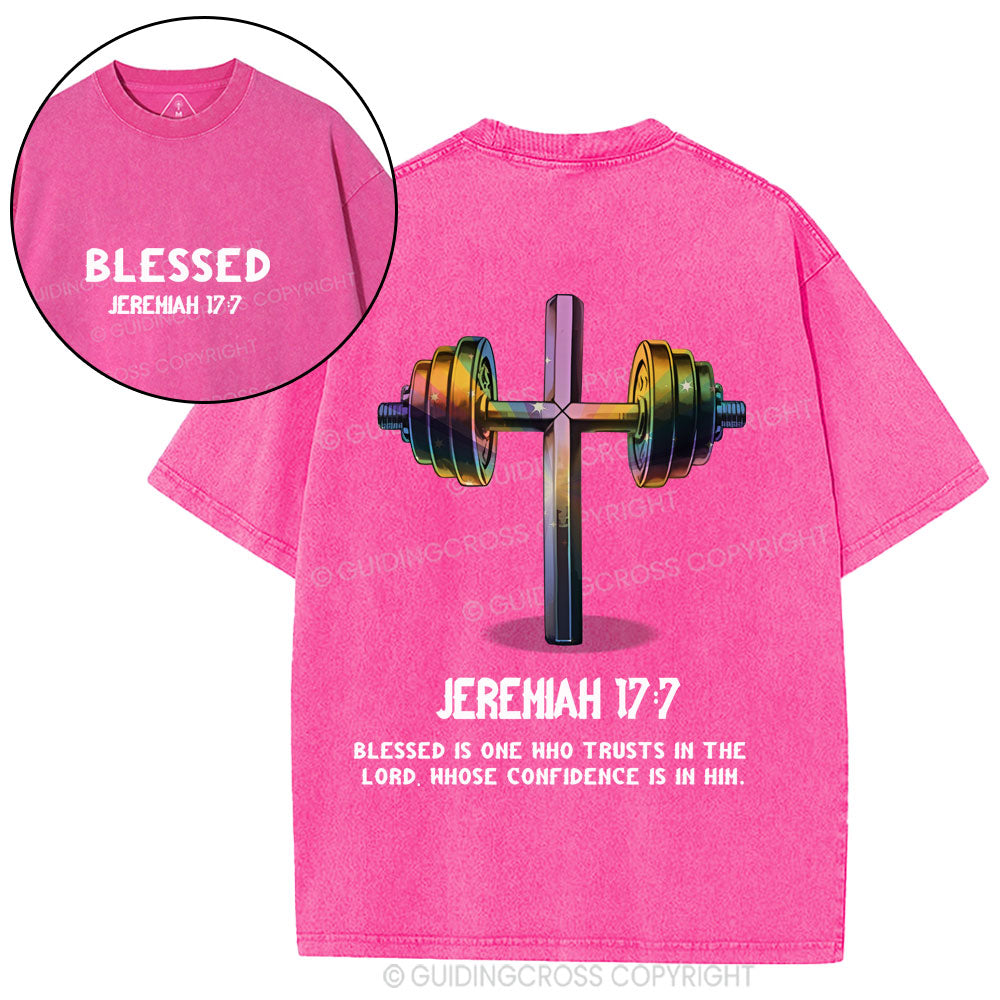 Blessed Is One Who Trusts In The Lord Christian Washed T-Shirt