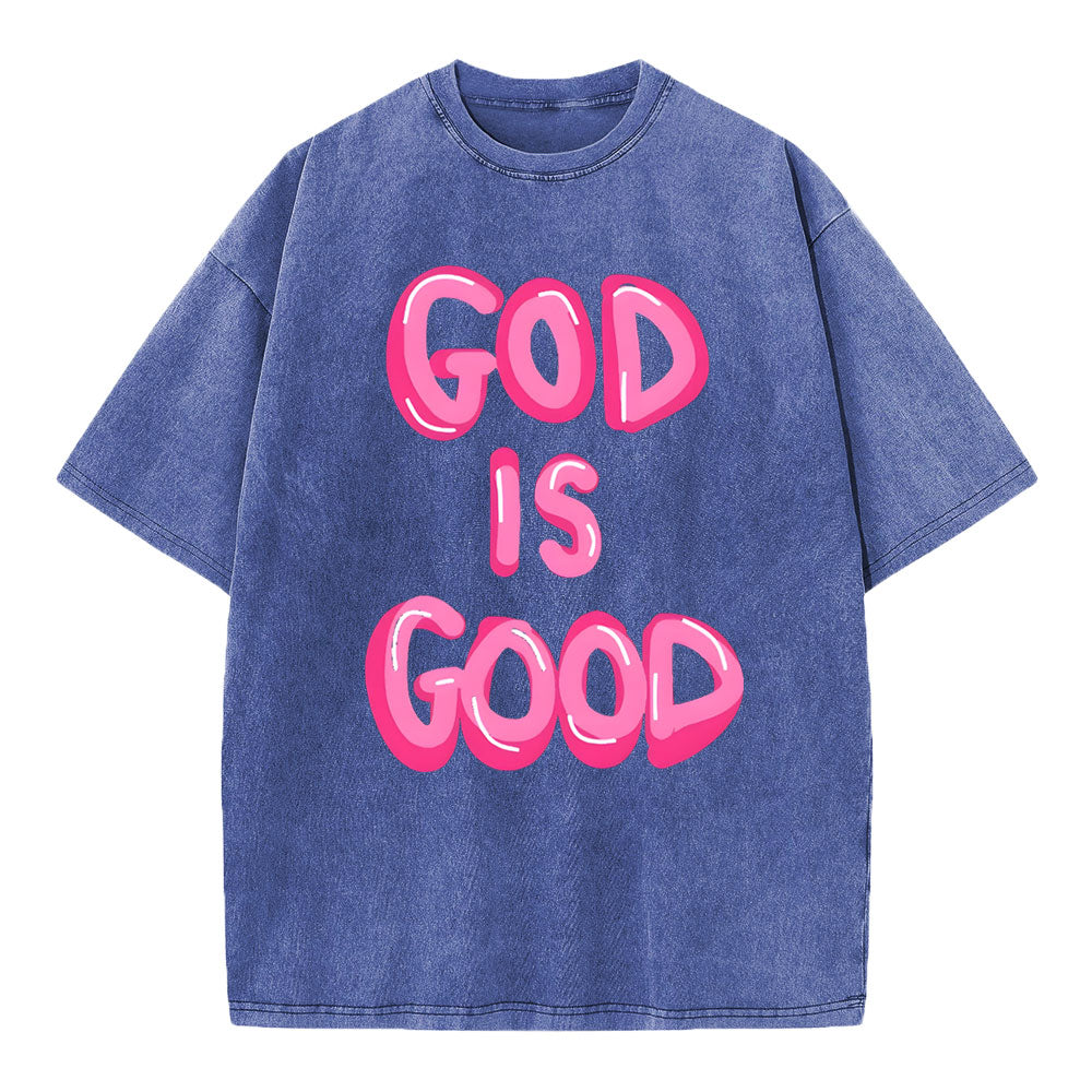 God Is Good Christian Washed T-Shirt