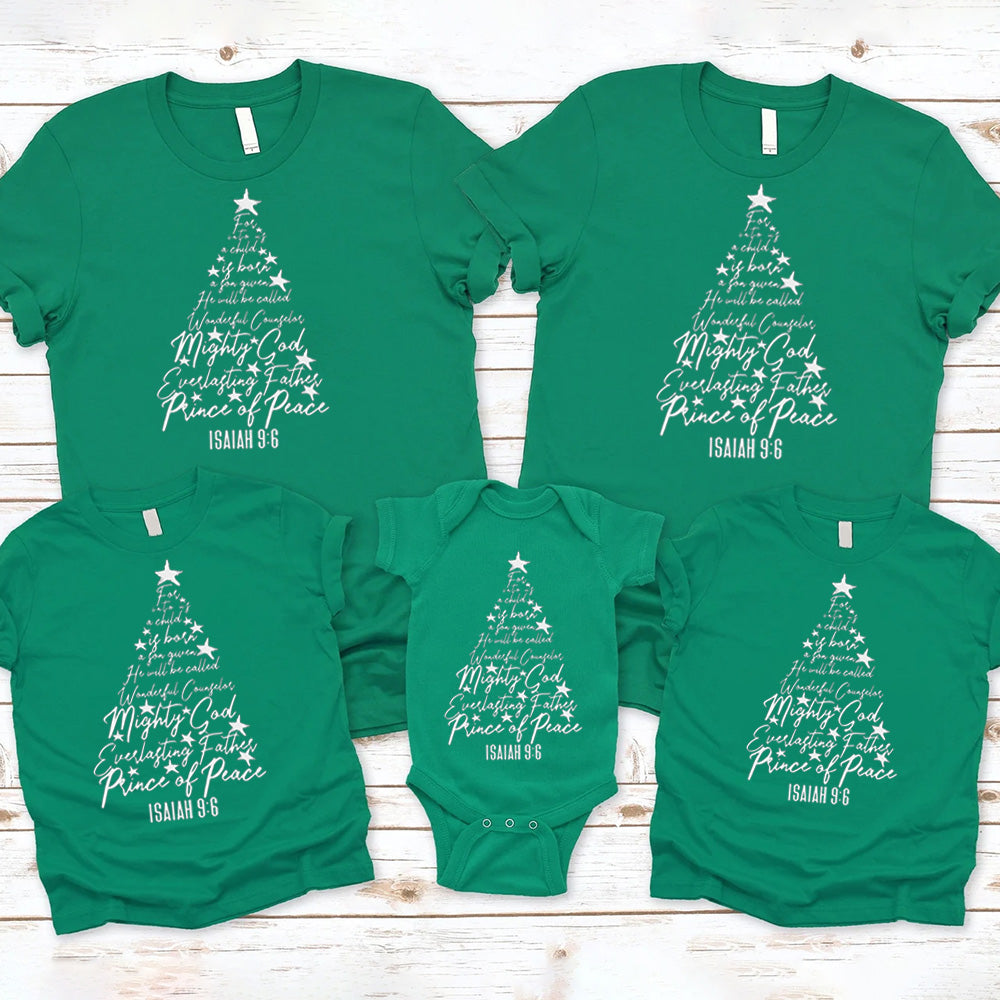 Isaiah 9:16 Christian Christmas Family Matching Shirts