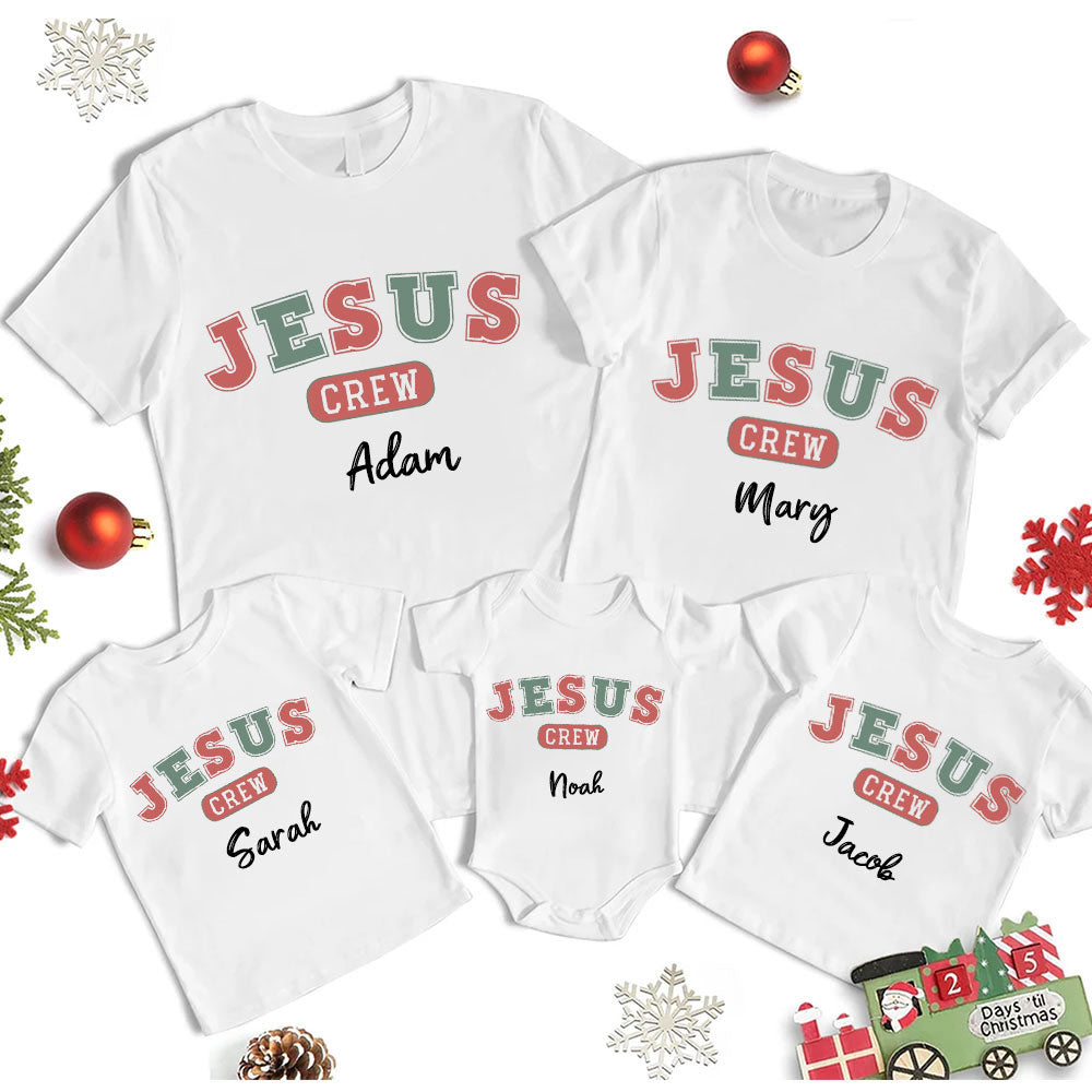 Jesus Crew Christmas Christian Family Matching Shirt
