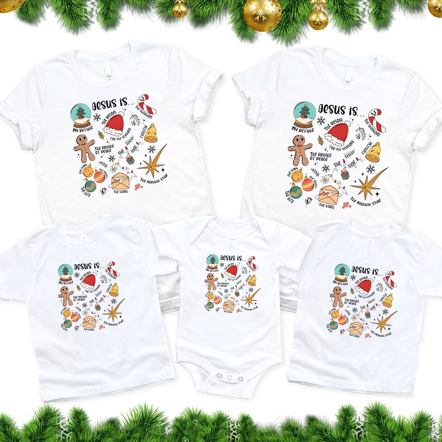 Personalized Jesus Is Christmas Family Matching Shirts