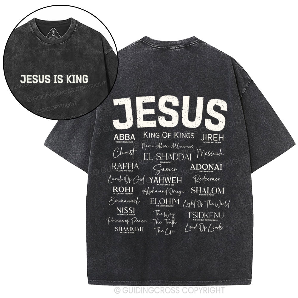 Names Of Jesus Christian Washed T-Shirt