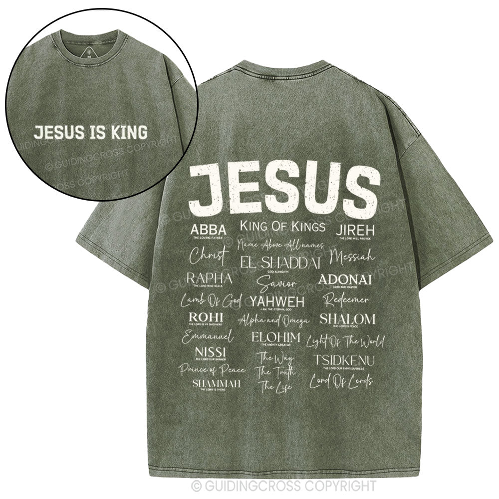 Names Of Jesus Christian Washed T-Shirt