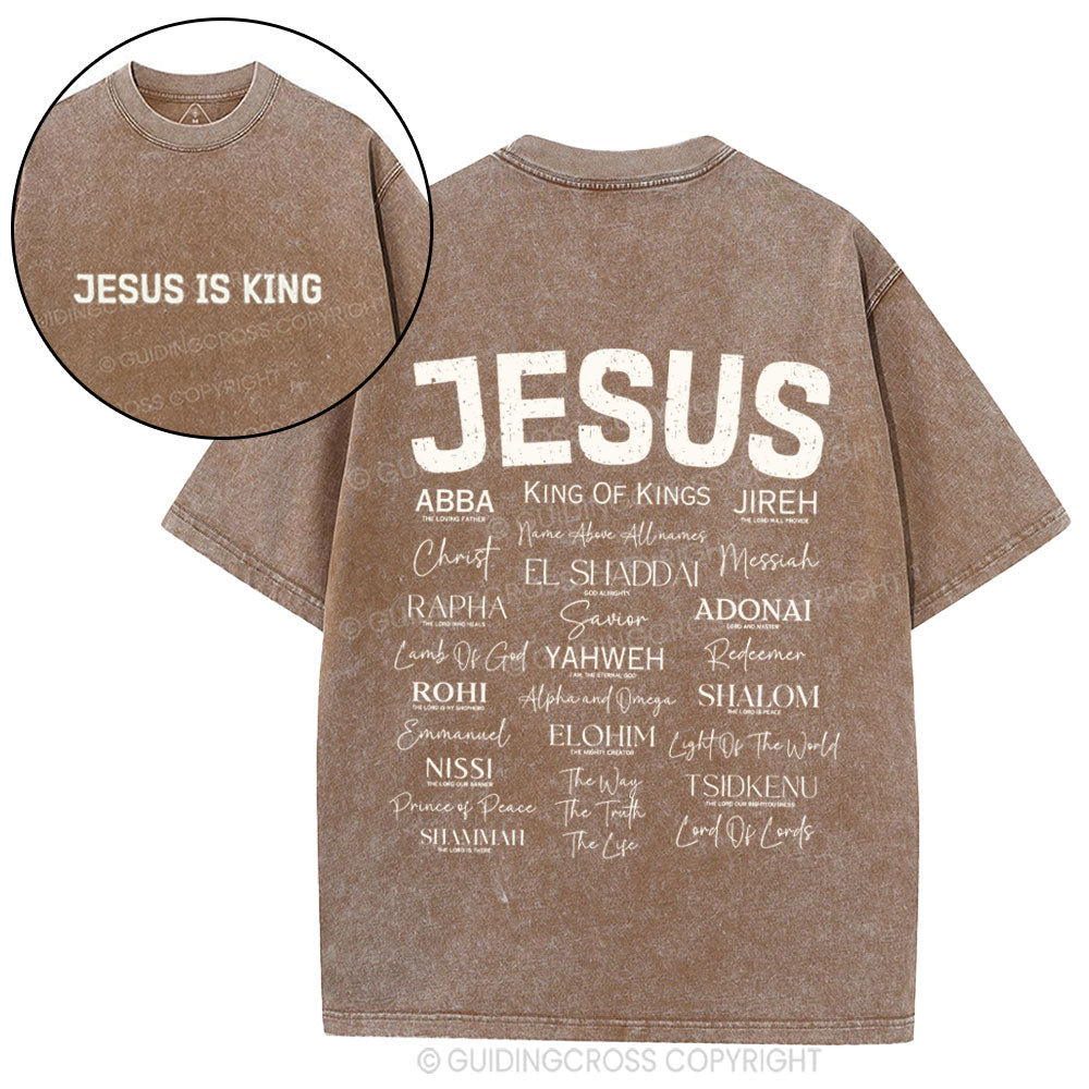 Names Of Jesus Christian Washed T-Shirt