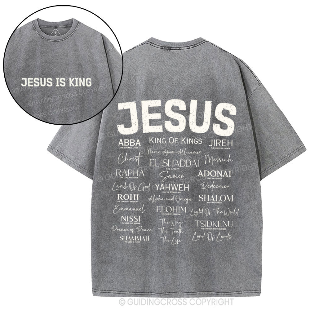 Names Of Jesus Christian Washed T-Shirt