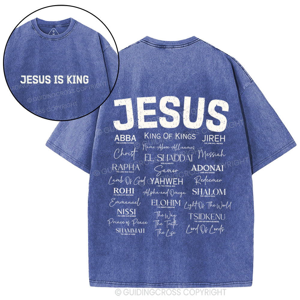 Names Of Jesus Christian Washed T-Shirt