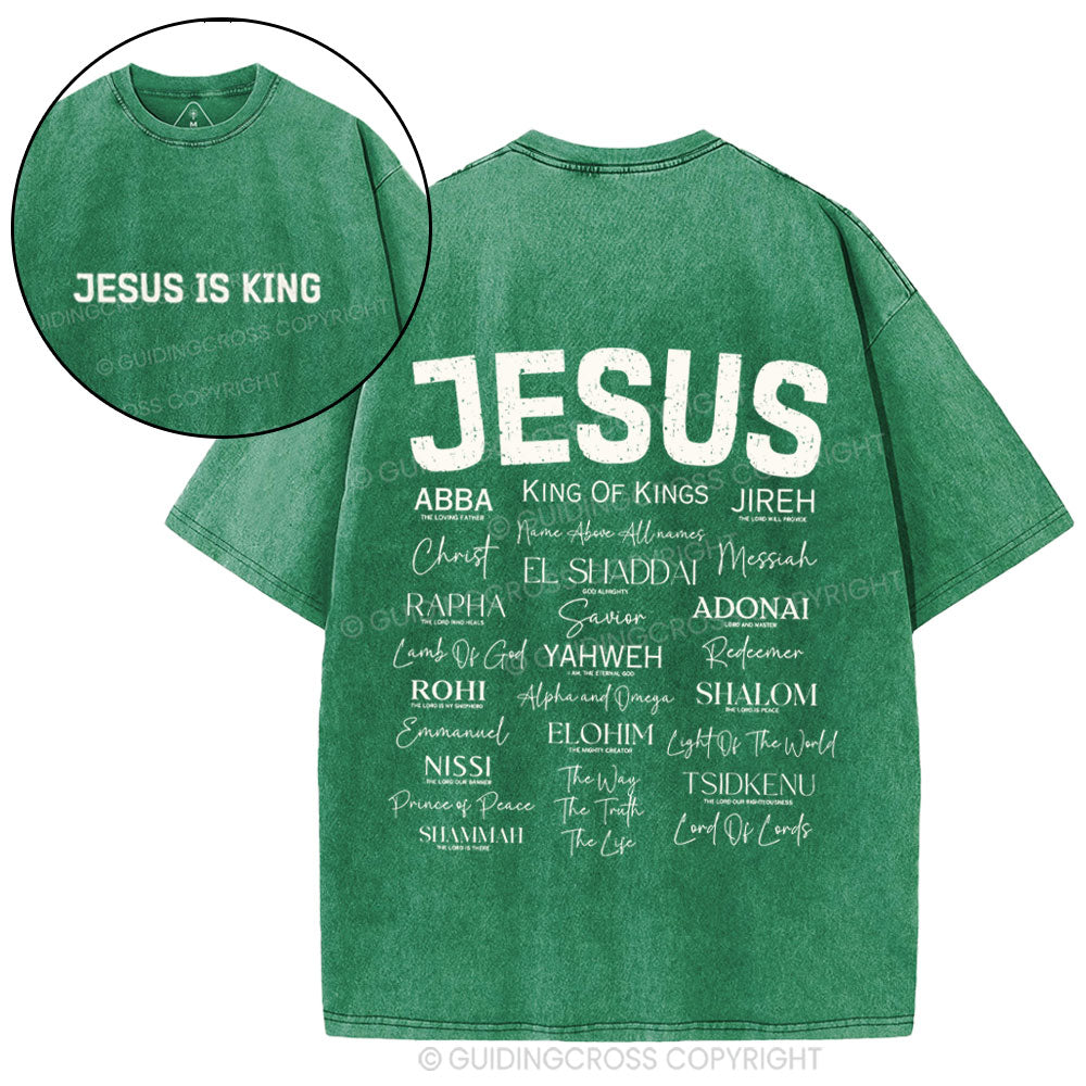 Names Of Jesus Christian Washed T-Shirt