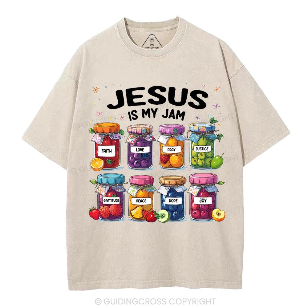 Jesus Is My Jam Christian Washed T-Shirt