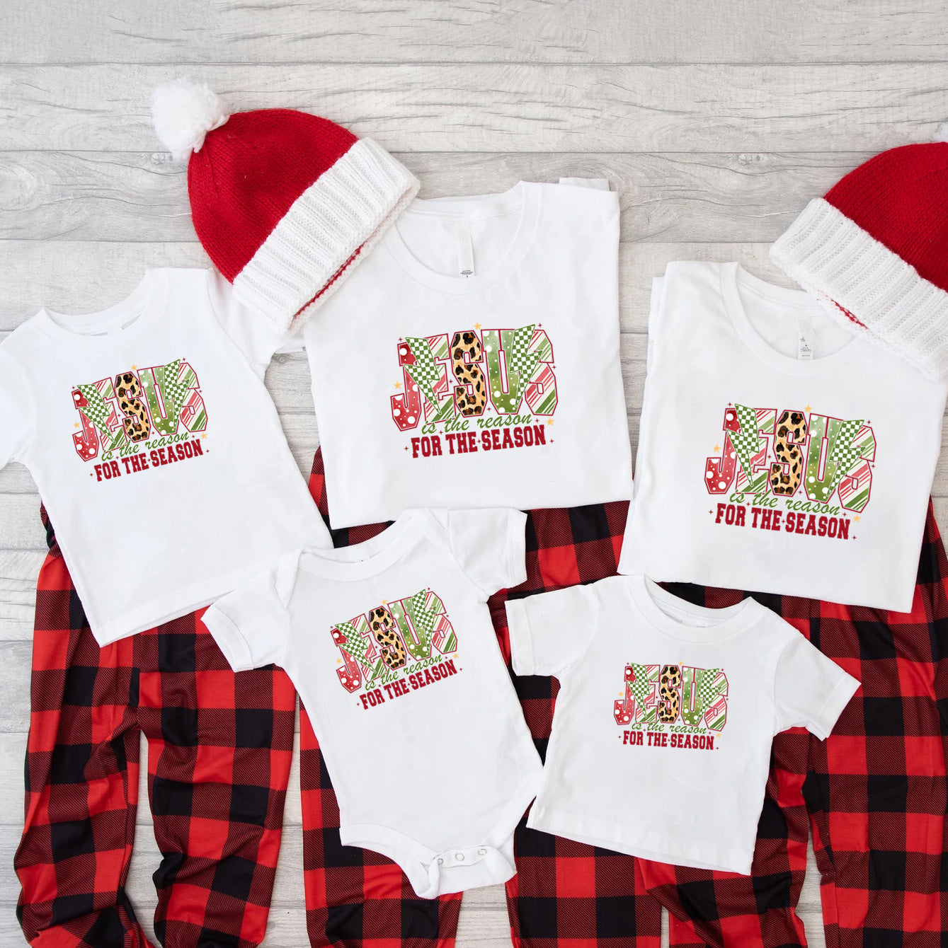 Personalized Jesus Is The Reason Christmas Family Matching Shirts