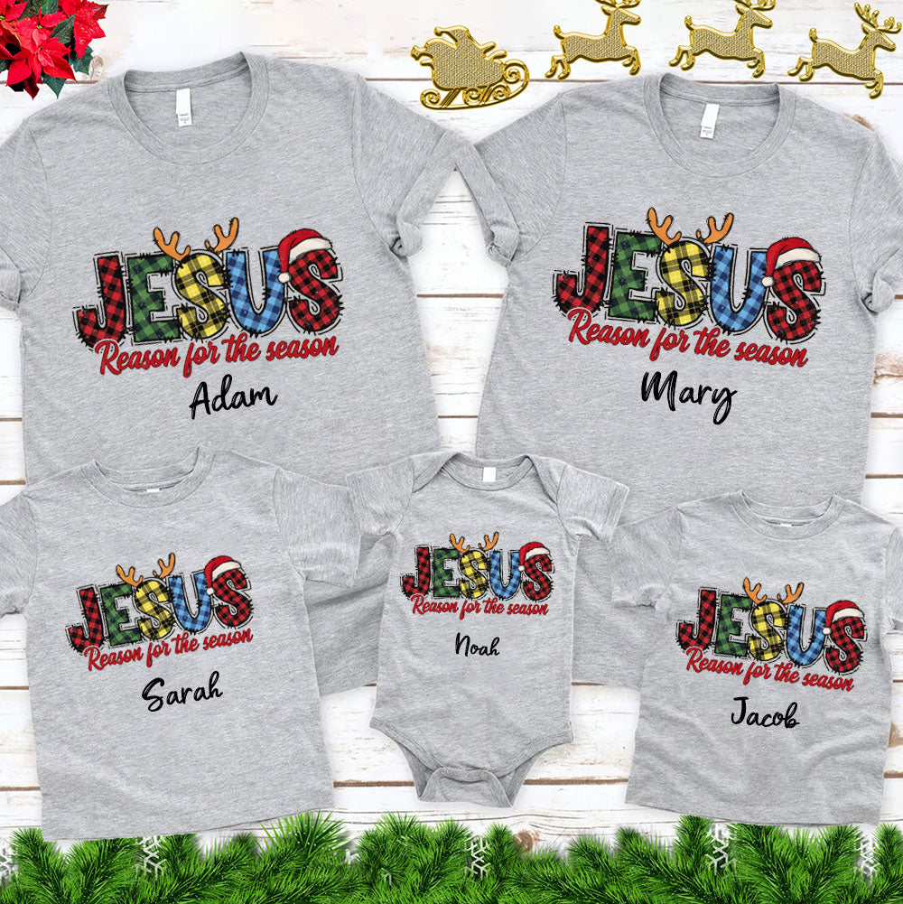 Jesus Reason For The Season Christmas Family Matching Shirts