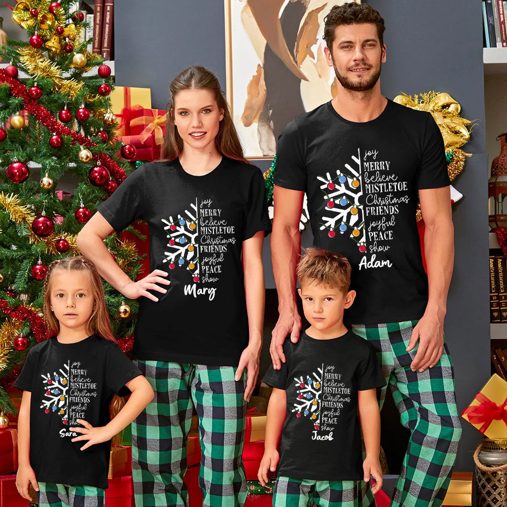 Joy Merry Belive Christmas Family Matching Shirts