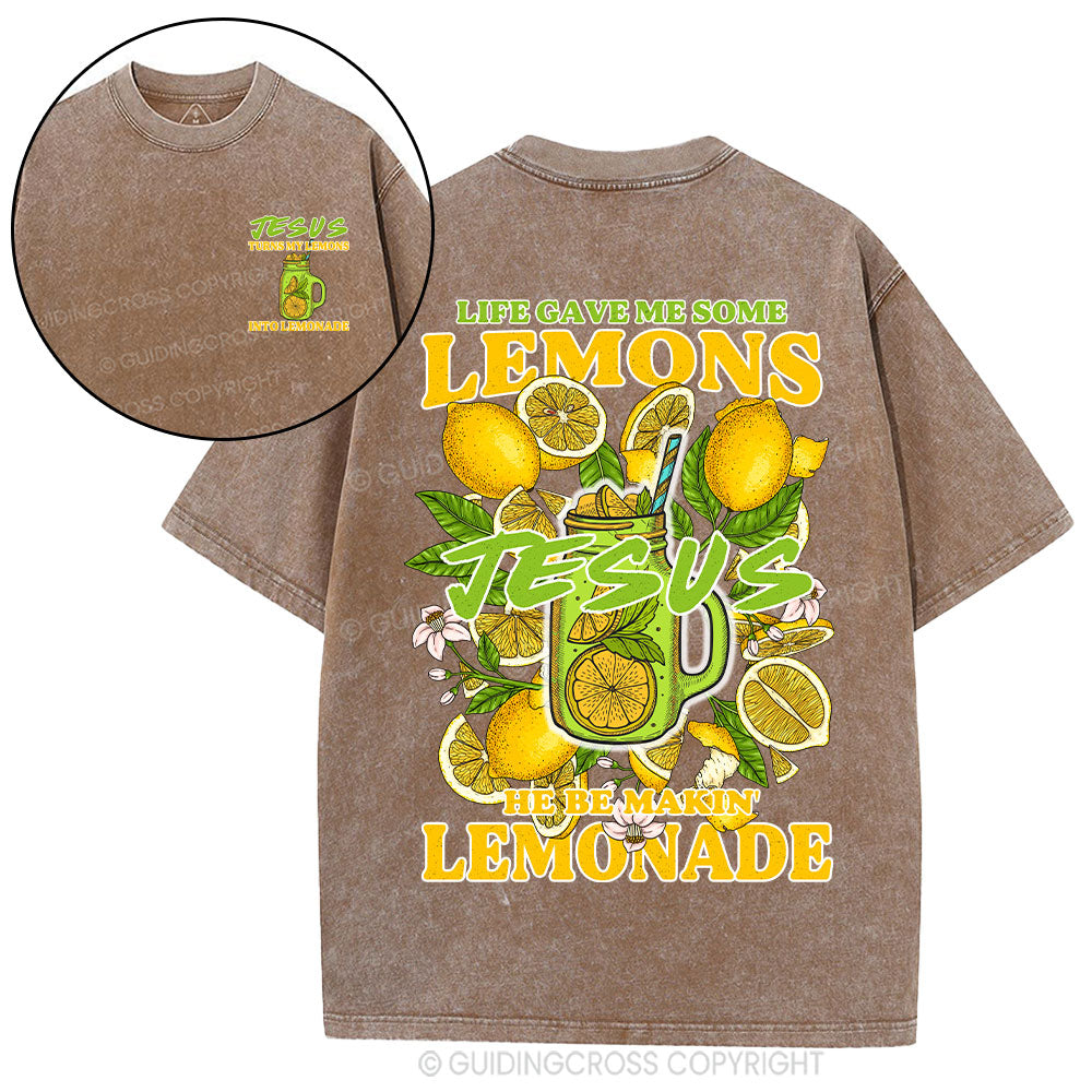 Life Gave Me Some Lemons Christian Washed T-Shirt