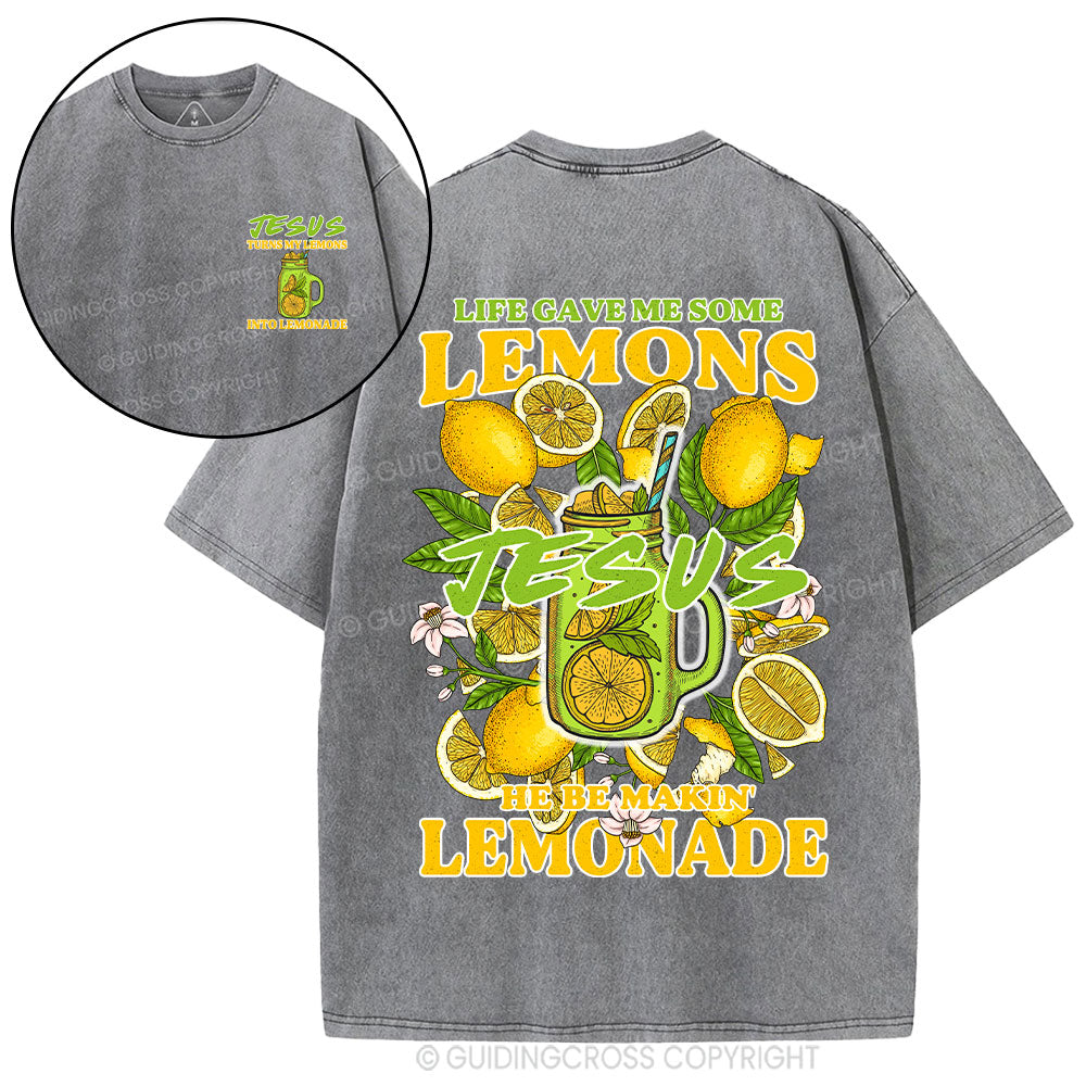 Life Gave Me Some Lemons Christian Washed T-Shirt