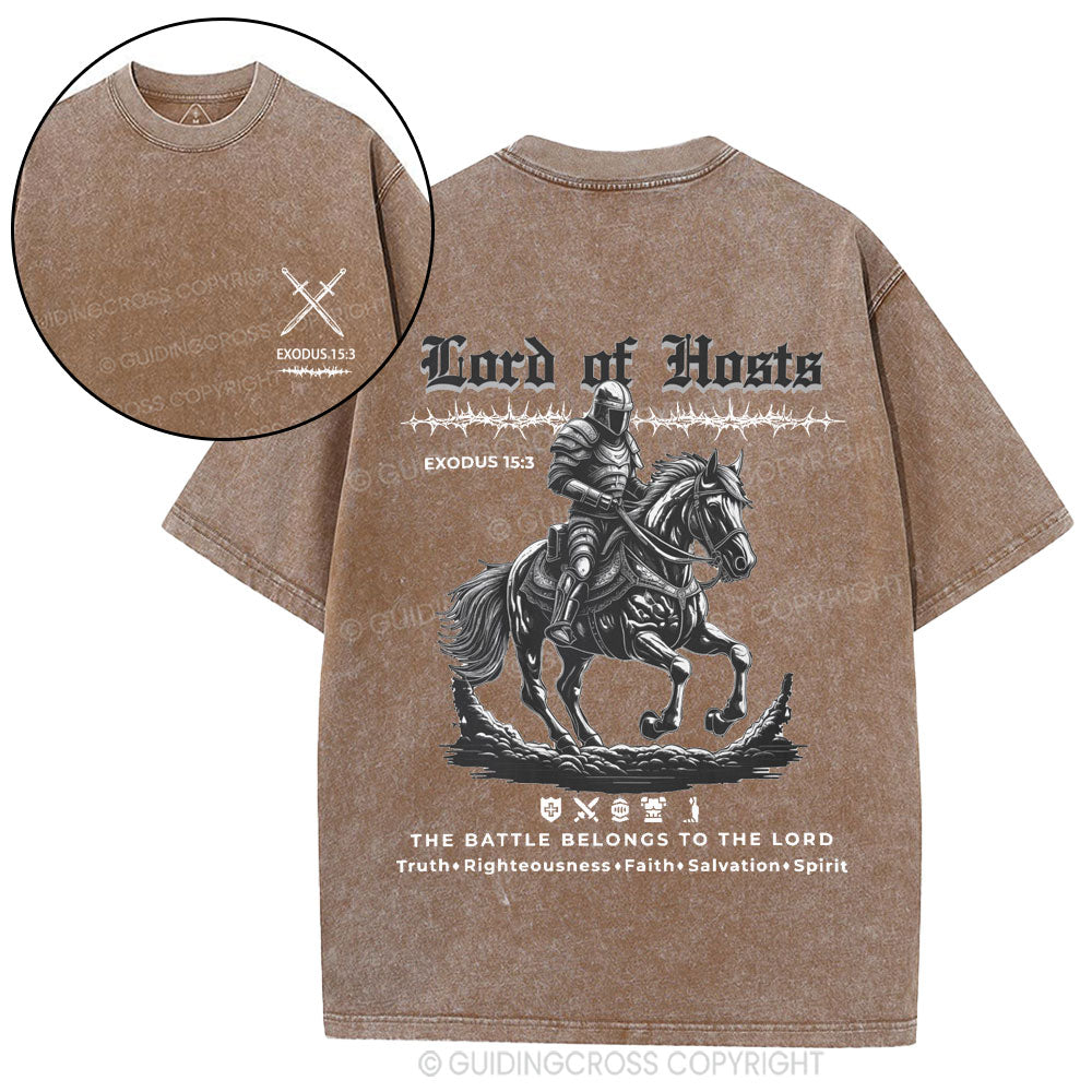 Lord Of Hosts Christian Washed T-Shirt