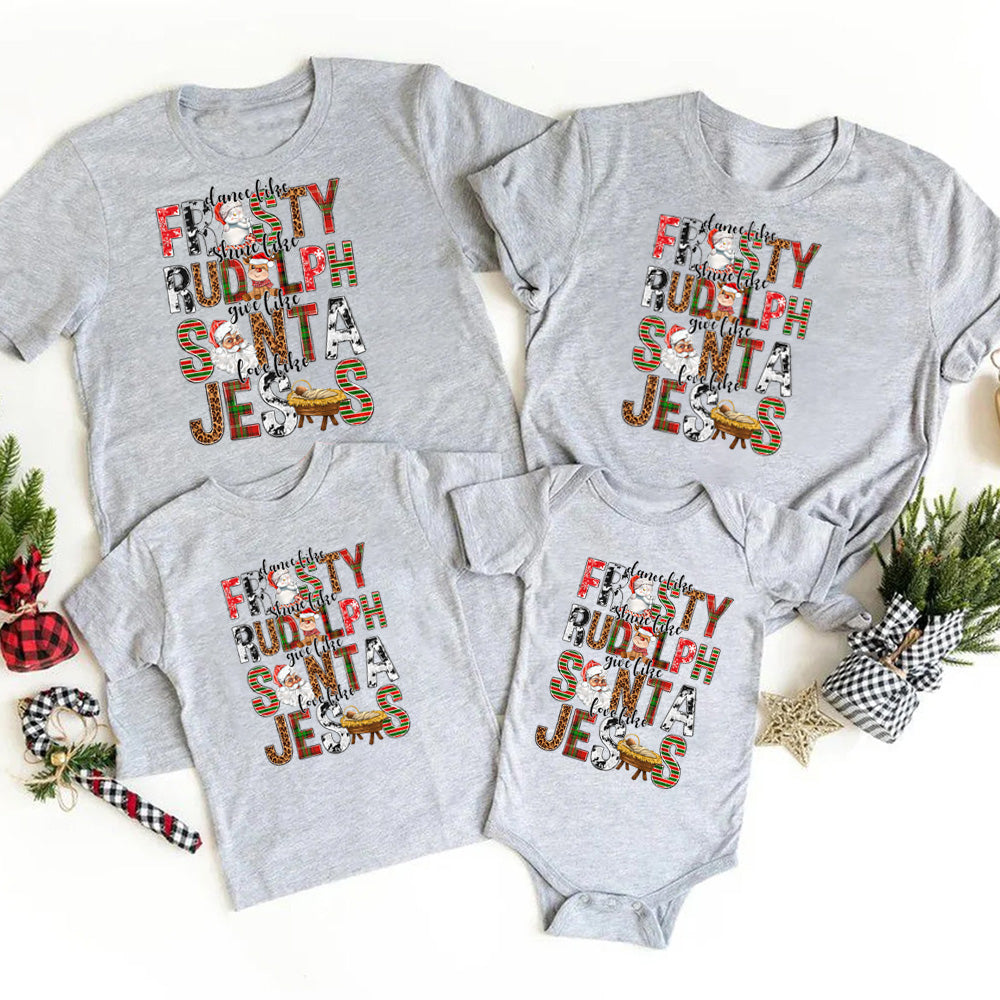 Love Like Jesus Christian Christmas Family Matching Shirts