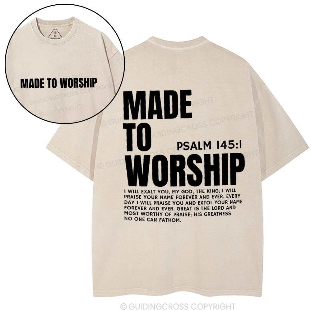 Made To Worship Christian Washed T-Shirt