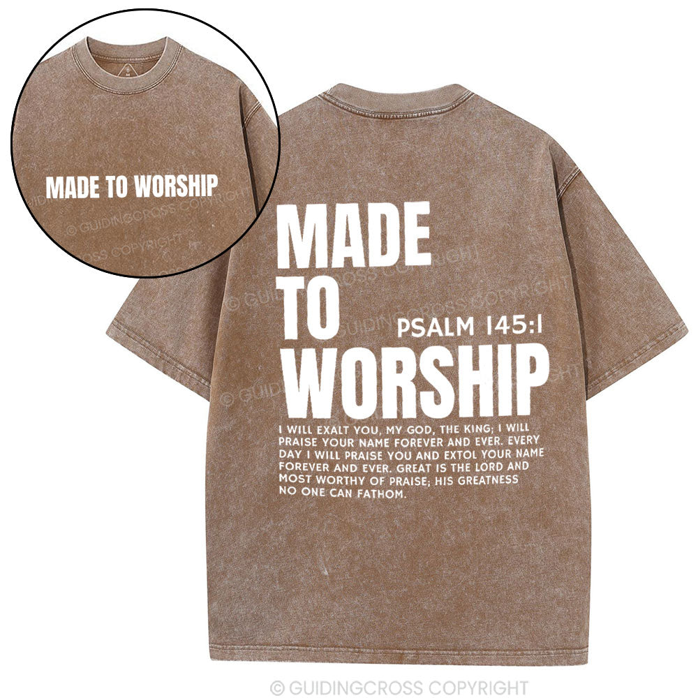 Made To Worship Christian Washed T-Shirt