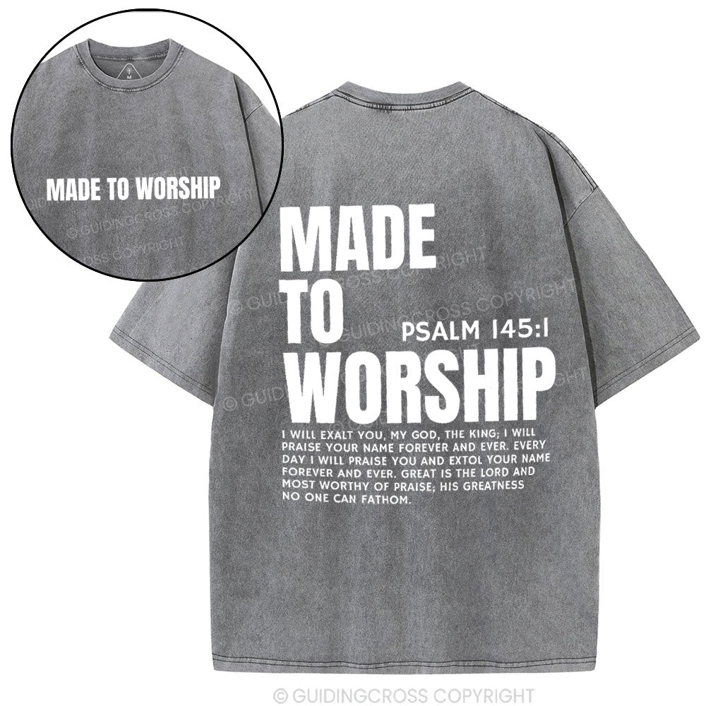 Made To Worship Christian Washed T-Shirt
