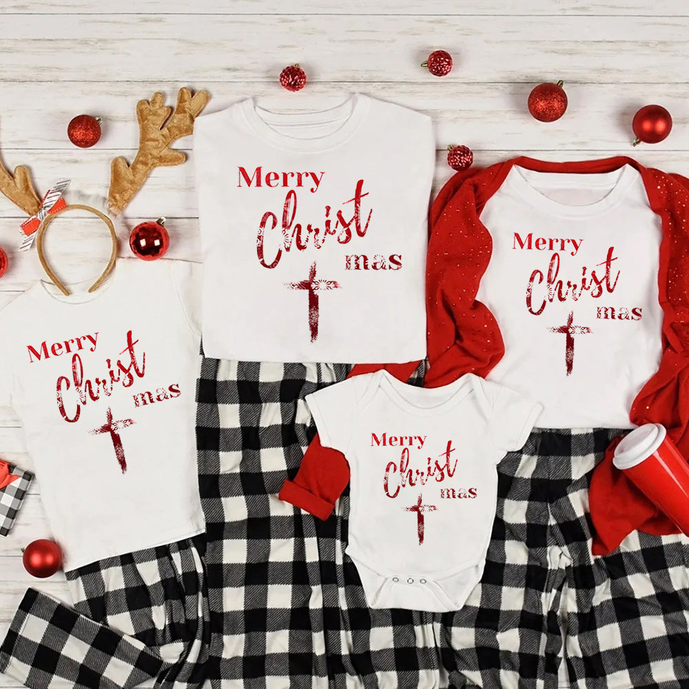 Merry Christmas Christian Family Matching Shirts