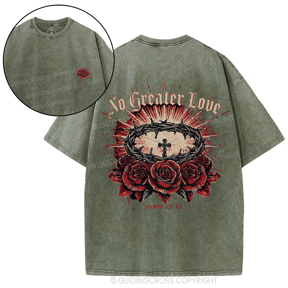 No Greater Love Christian Washed T-Shirt