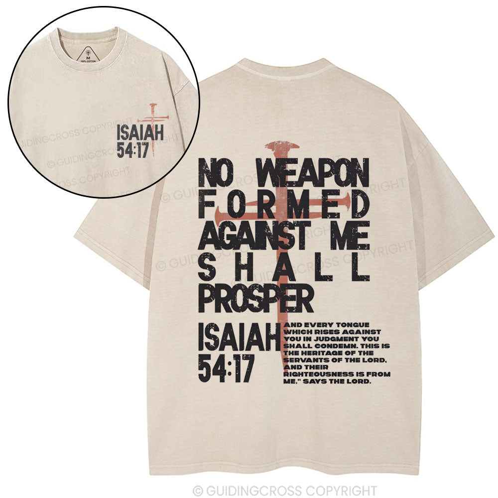 No Weapon Christian Washed T-Shirt