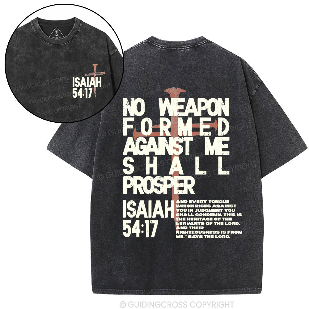 No Weapon Christian Washed T-Shirt