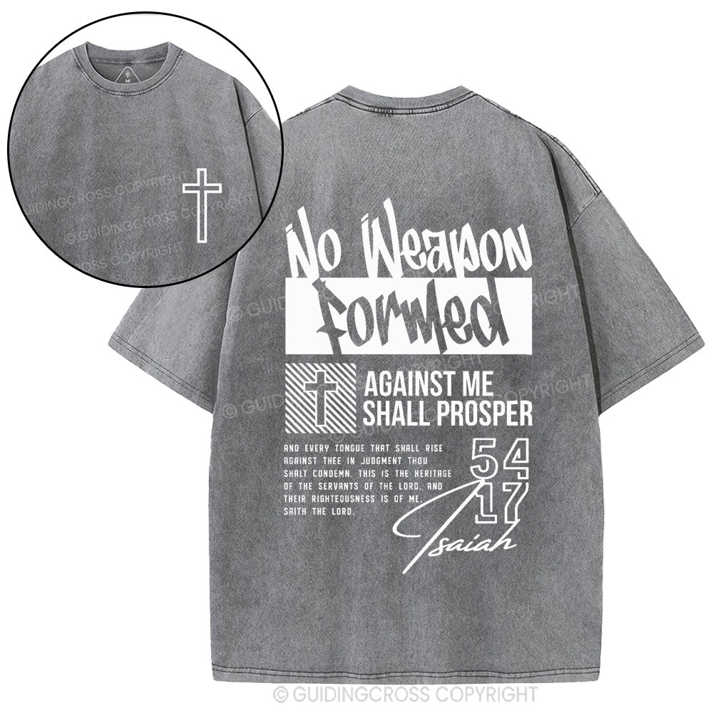 No Weapon Formed Christian Washed T-Shirt