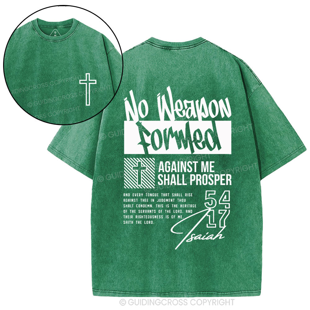 No Weapon Formed Christian Washed T-Shirt
