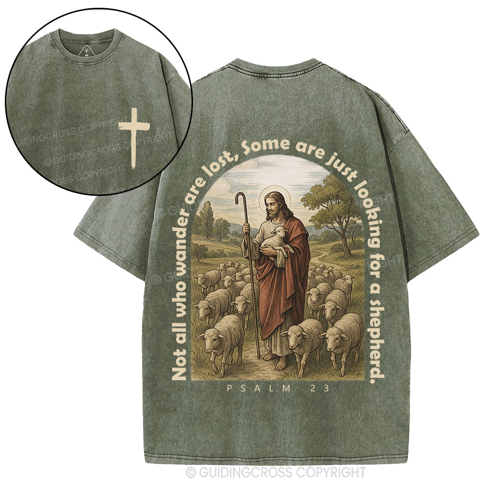 Not All Who Wander Are Lost Christian Washed T-Shirt