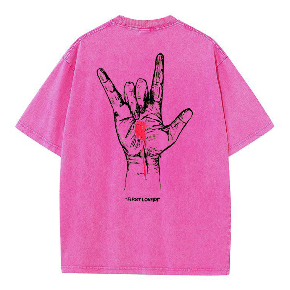 First Love Christian Washed T-Shirt