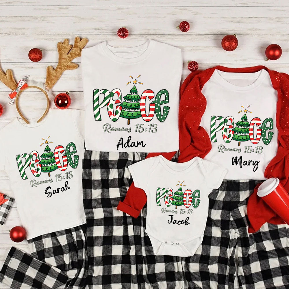 Peace Christian Christmas Family Matching Shirts