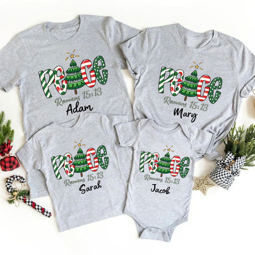 Peace Christian Christmas Family Matching Shirts