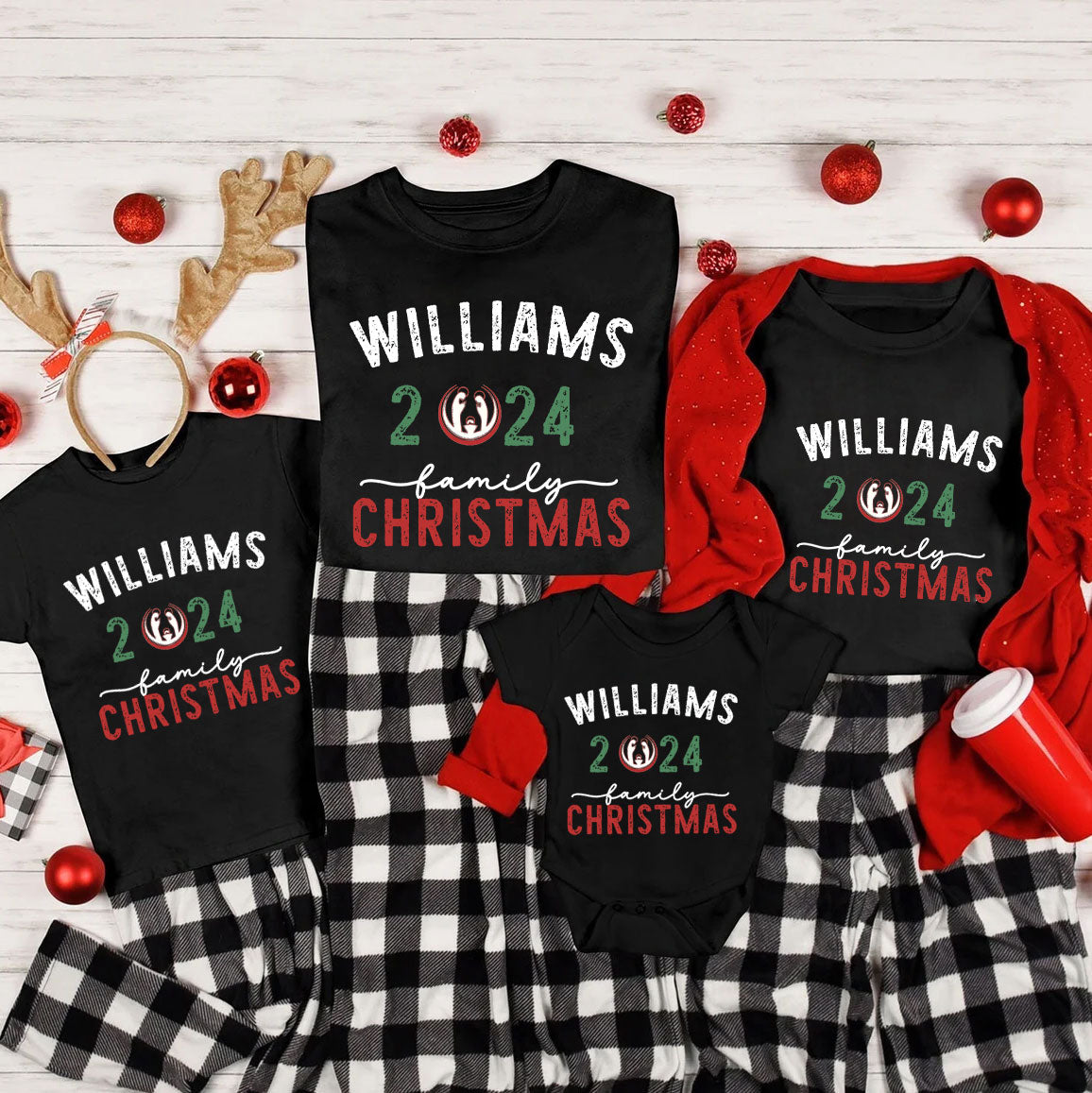 Personalized Family Christian Christmas Family Matching Shirts